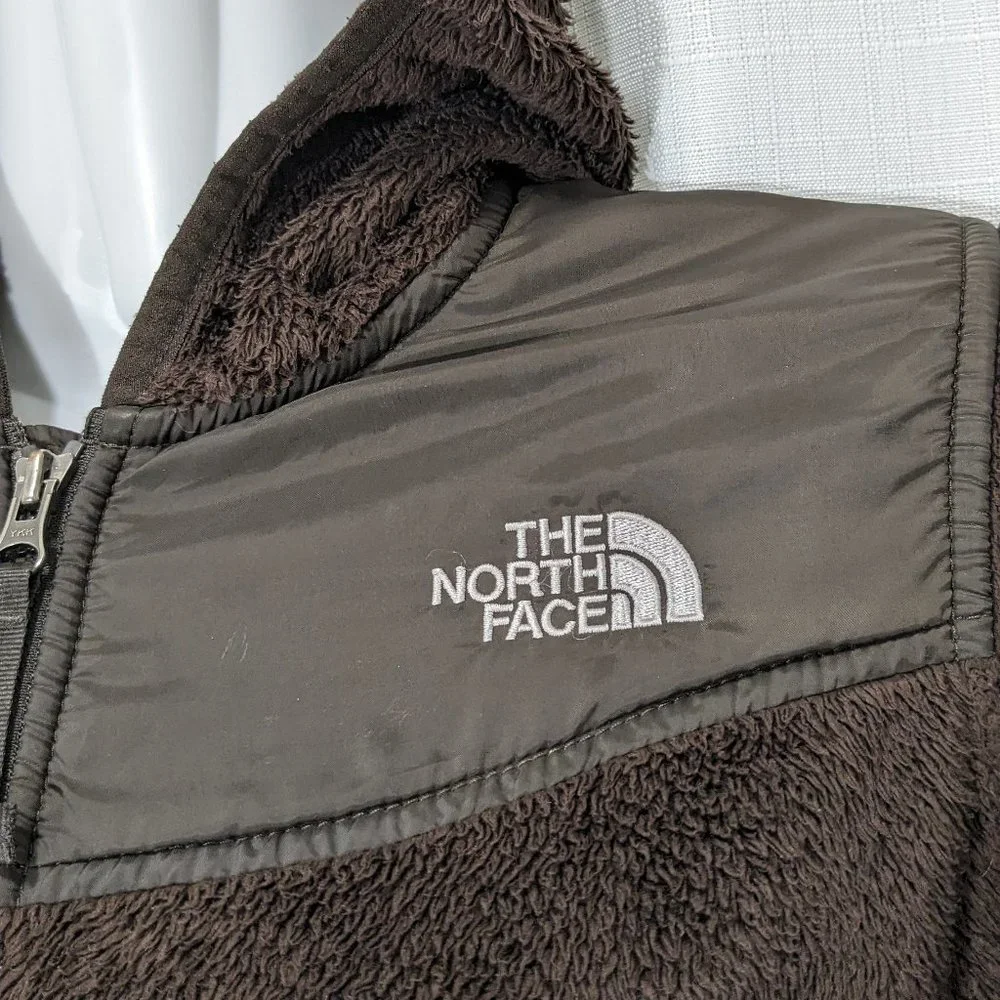 The North Face Oso Fleece Hoodie Jacket Brown Girls Size L EUC - Picture 4 of 10